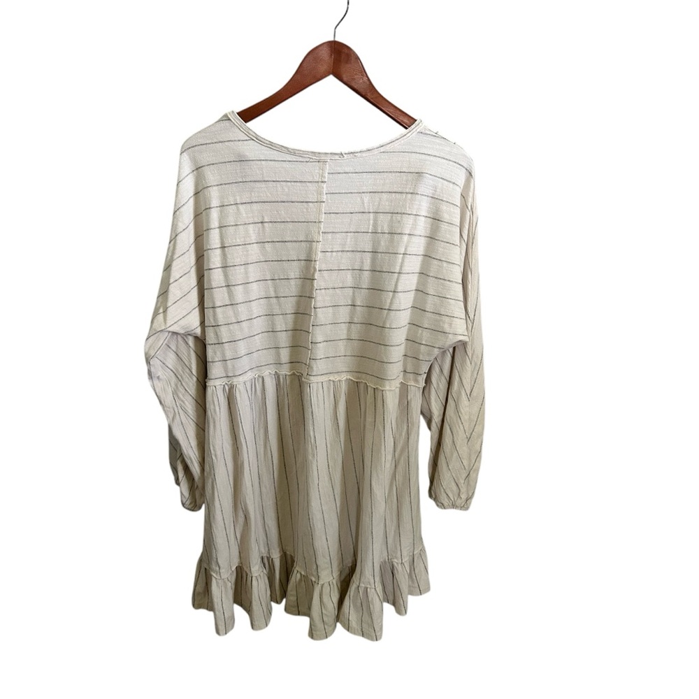 Free People Beach Striped Cream Women's Dress Gauze S - Picture 2 of 6